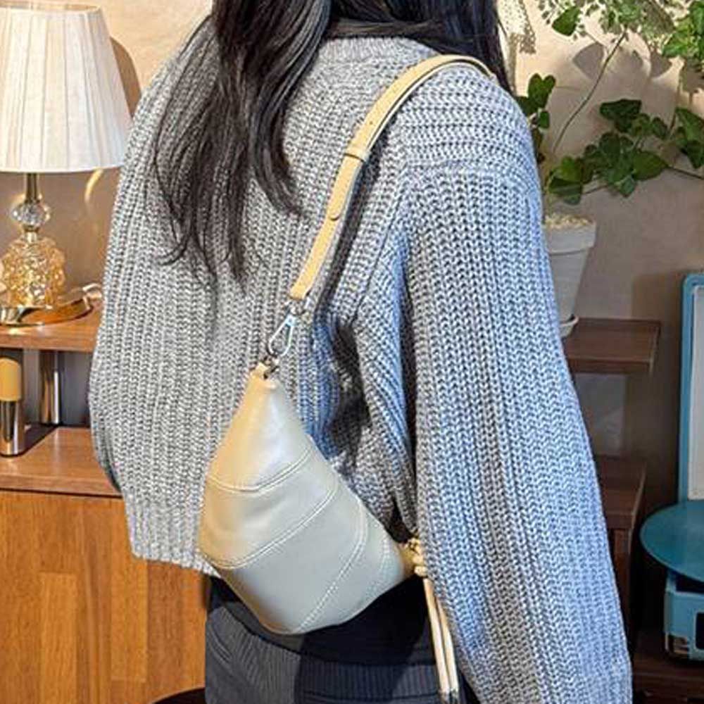 소가죽 숄더백 여성 크루아상 가방 크로스백 데일리