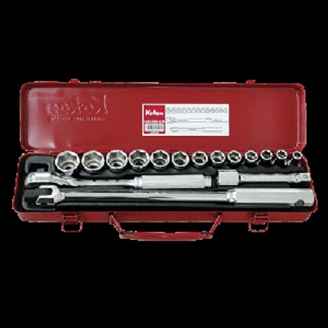 KOKEN 소켓렌치세트(6PT) 4255M 1/2DRx16pcs