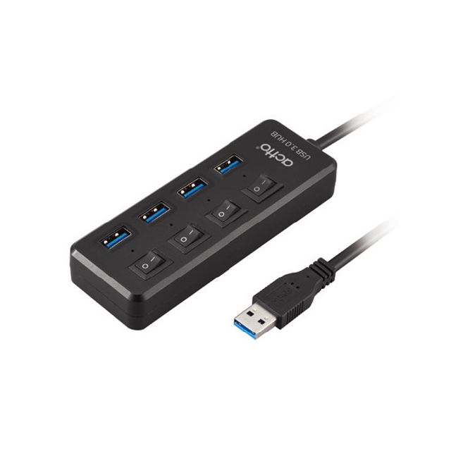 엑토 USB허브 HUB-33 USB3.0 4포트 블랙