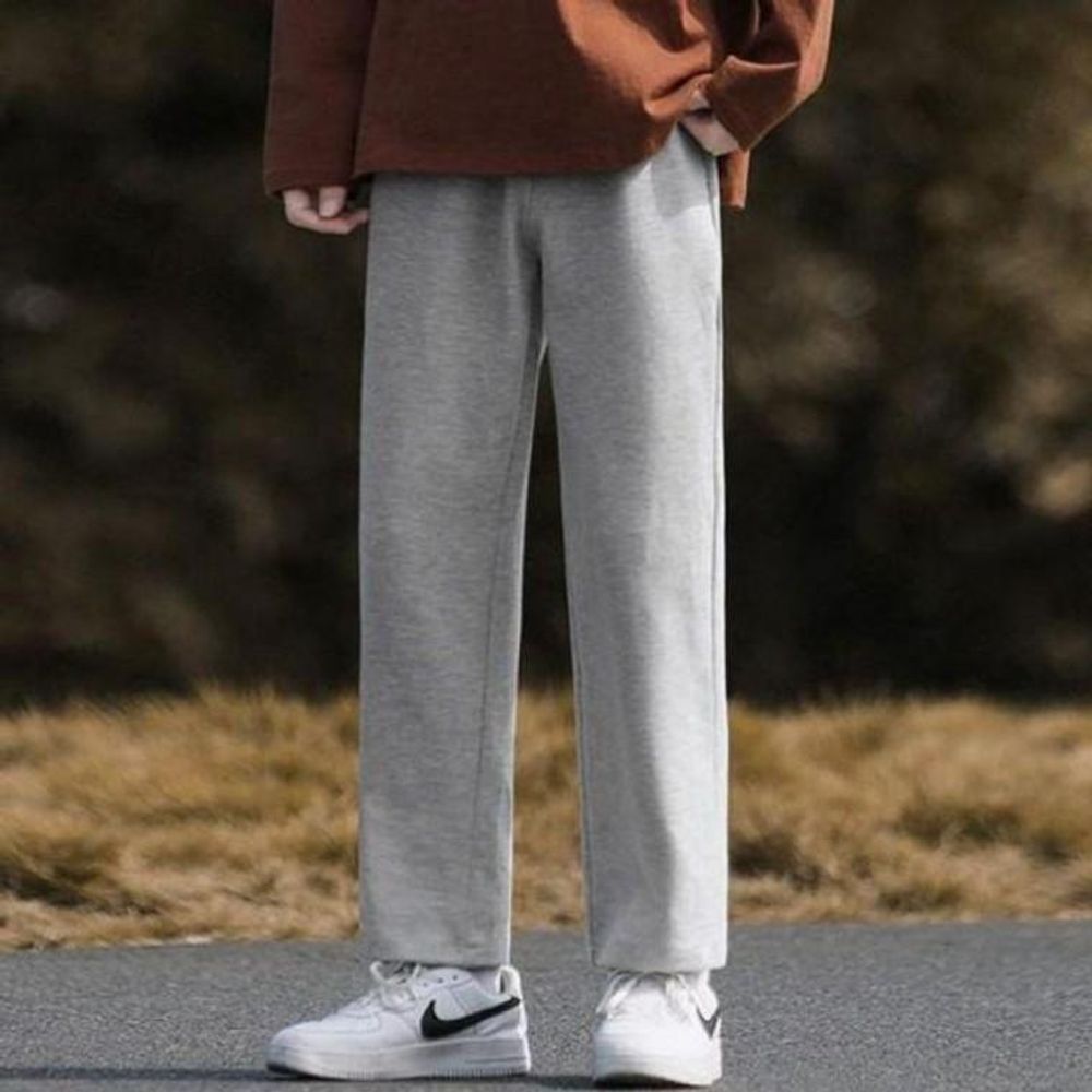 남성 데일리 와이드 2컬러 밴딩 팬츠 작업복 면 남성