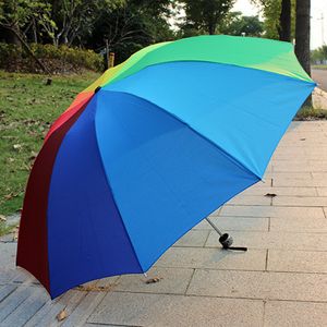 아이티알,NU 무지개 3단 우산 수동 접이식우산