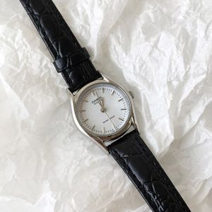 CASIO 블랙 레더 카시오 시계