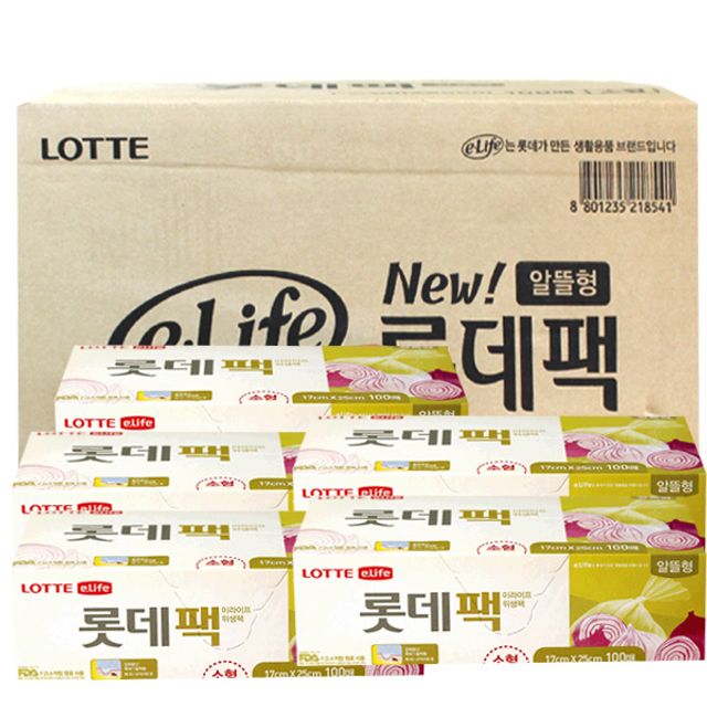 (BOX)롯데팩(알뜰형)17x25x100매 50개입