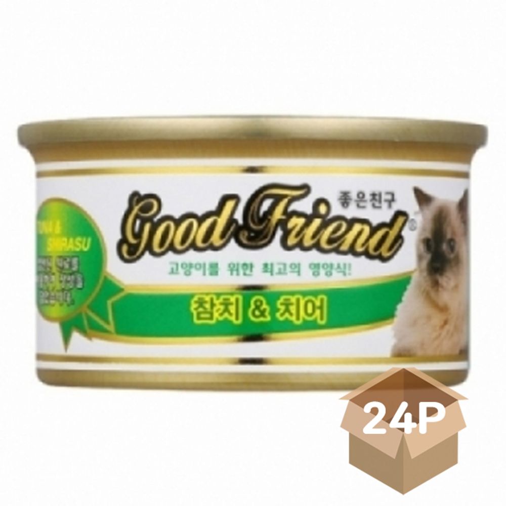 고양이 습식 캔간식 참치 치어 85g 24P 통조림 영양