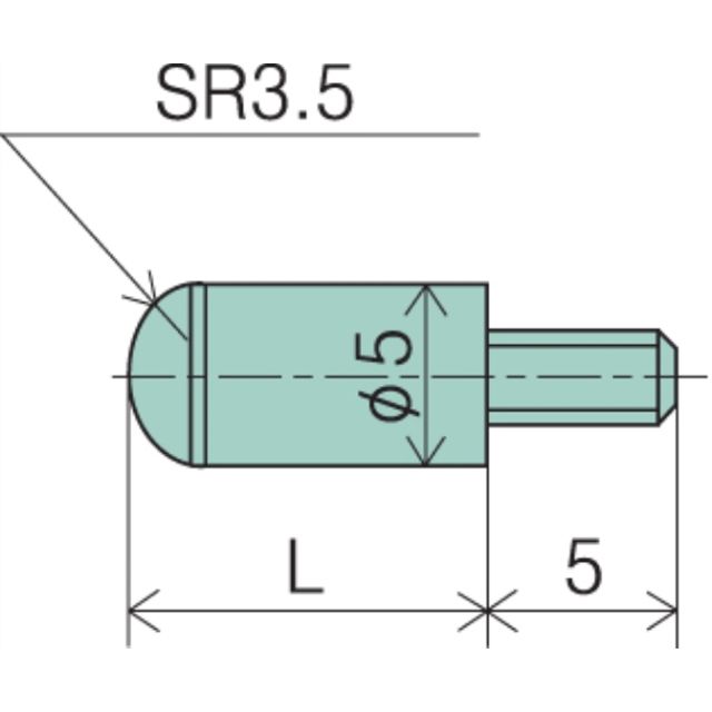 다이얼게이지포인트볼형초경x 3.5X8L XB-308