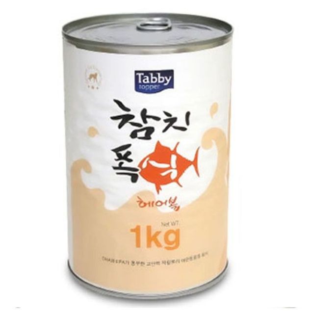테비 고양이 캔 통조림 간식 헤어볼 1kg 6p1box
