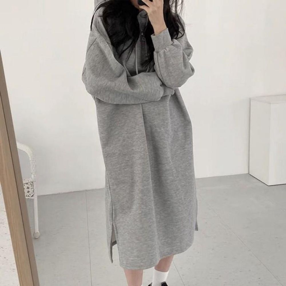 후드 심플 무지원피스 UC43