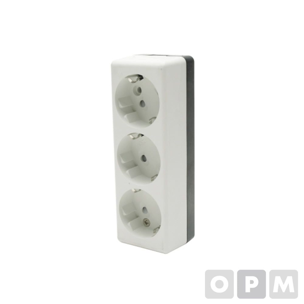 BESTO 접지노출3구콘센트 15A/250V BE-3C 10EA