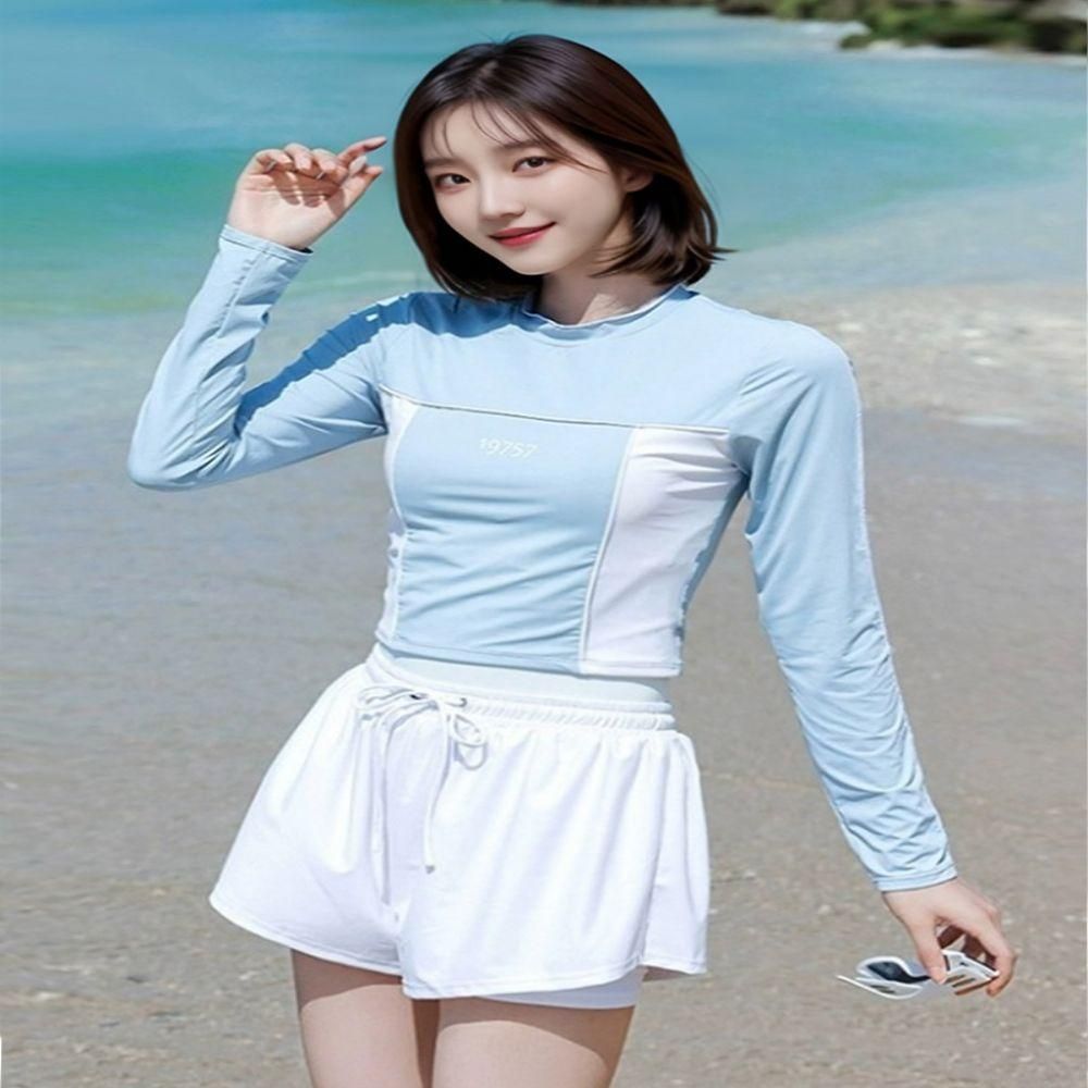 속바지 여성 투인원 여름 군살커버 캡내장 수영복세트