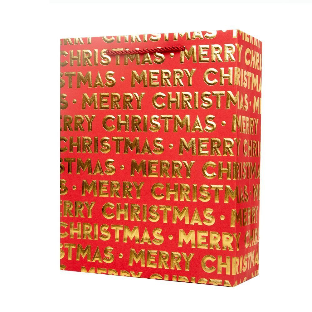 X-mas 3D 금박 쇼핑백(소) (180 x 80 x 240mm) (10개