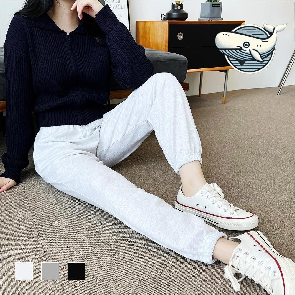 여자 슬림핏 조거 바지 편안한 면바지