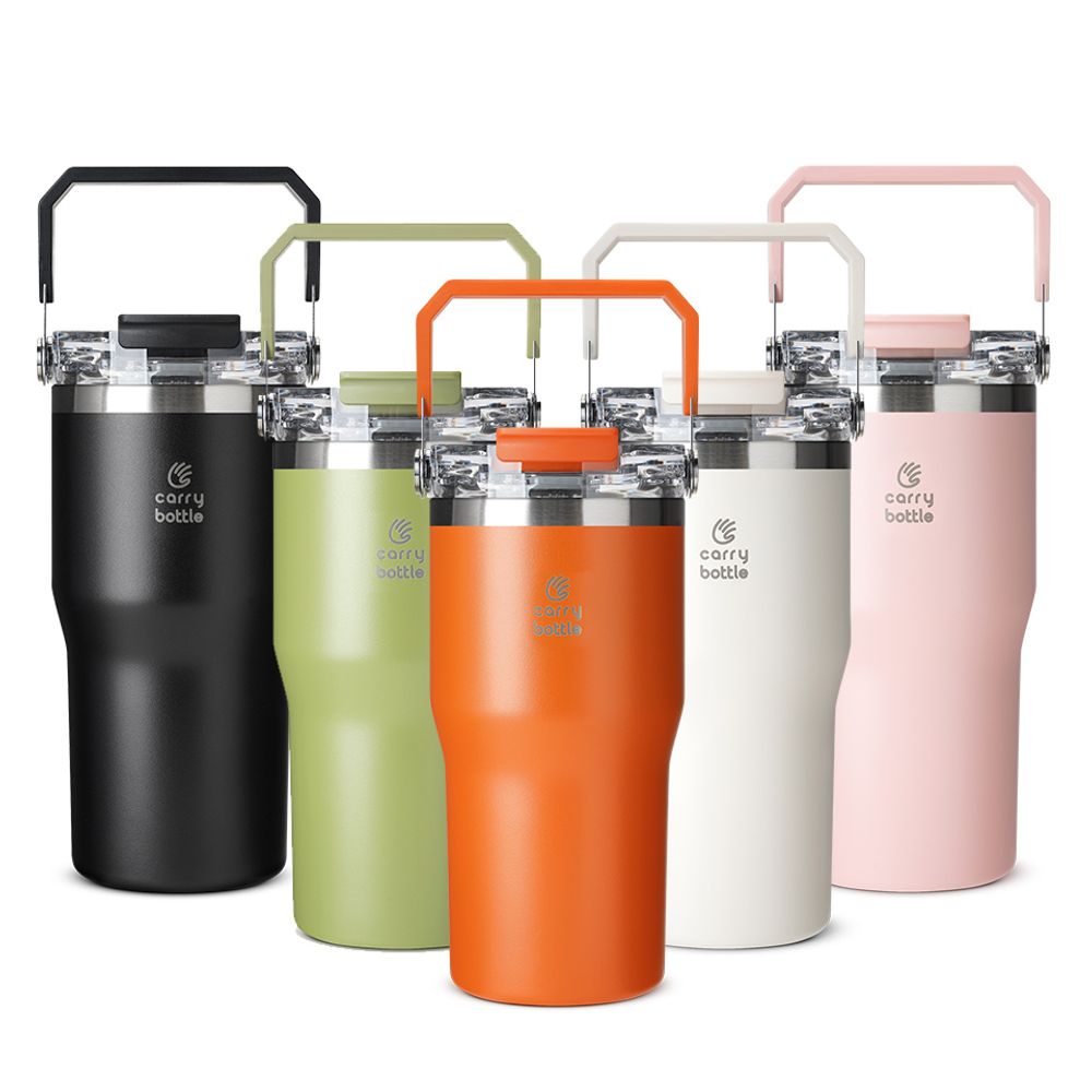 캐리보틀 듀얼플로우 탑핸들 빨대텀블러 630ml