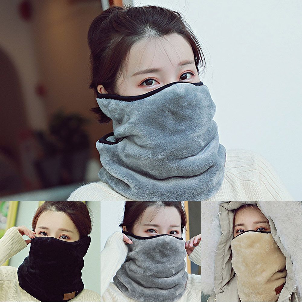 여성 일체형 방한용 넥워머 귀마개 마스크