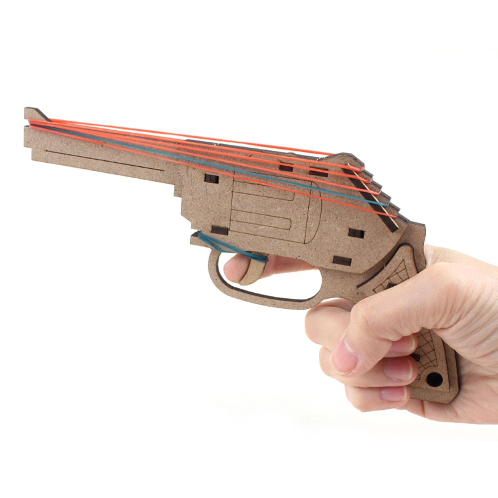 나무 고무줄총 카우보이 총 5연발 CM877 장난감권총