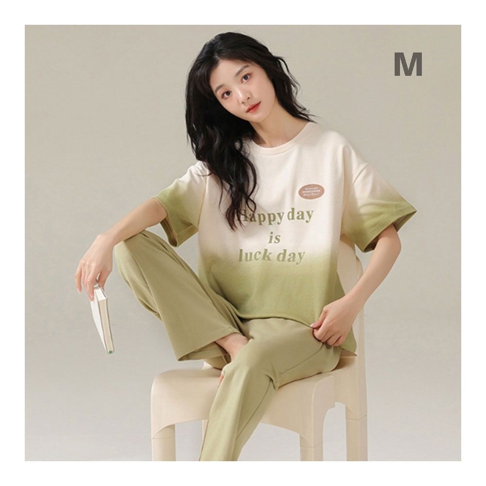 여성 편한 홈웨어 잠옷 세트 (M) 반팔티 바지 실내복