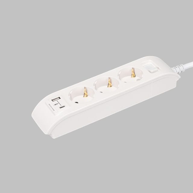 멀티탭 멀티코드 USB 3구 1.5M 16A USB2구 A C