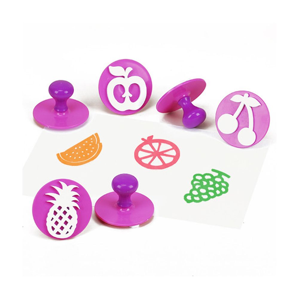 어린이집 유아 과일 모양 도장 스탬프 미술 물감 놀이