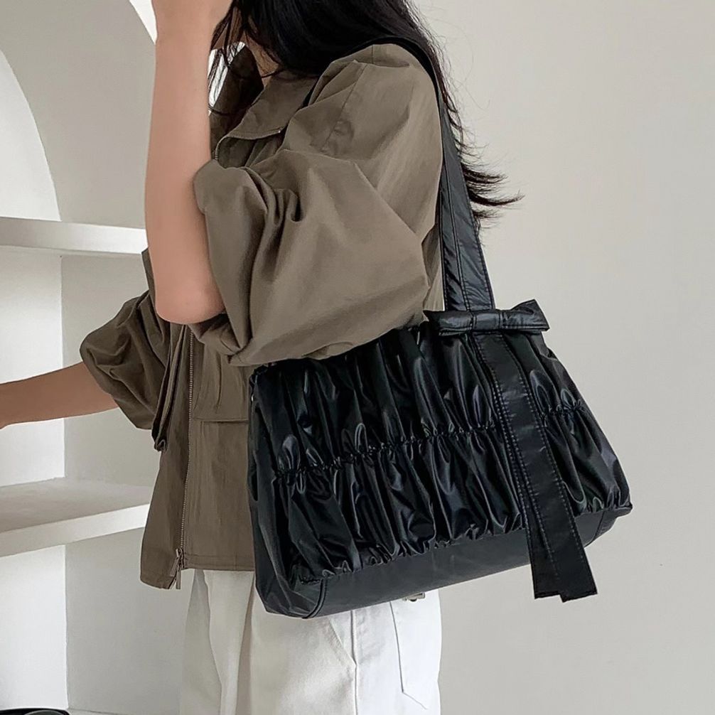 여성 데일리 주름 숄더백 캐주얼 주름 가방
