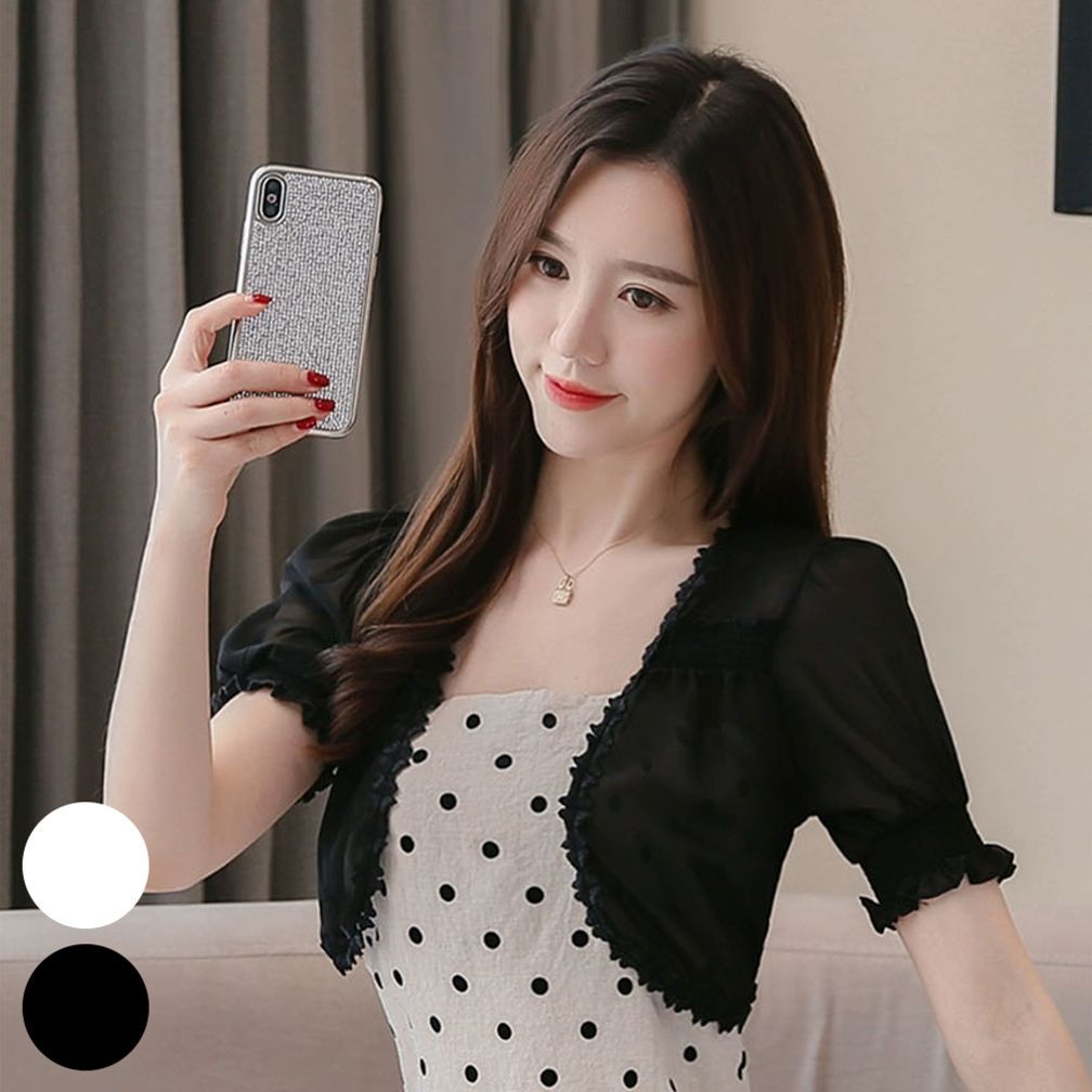 러블리레이스쉬폰볼레로 여성미시큰옷 빅사이즈미시