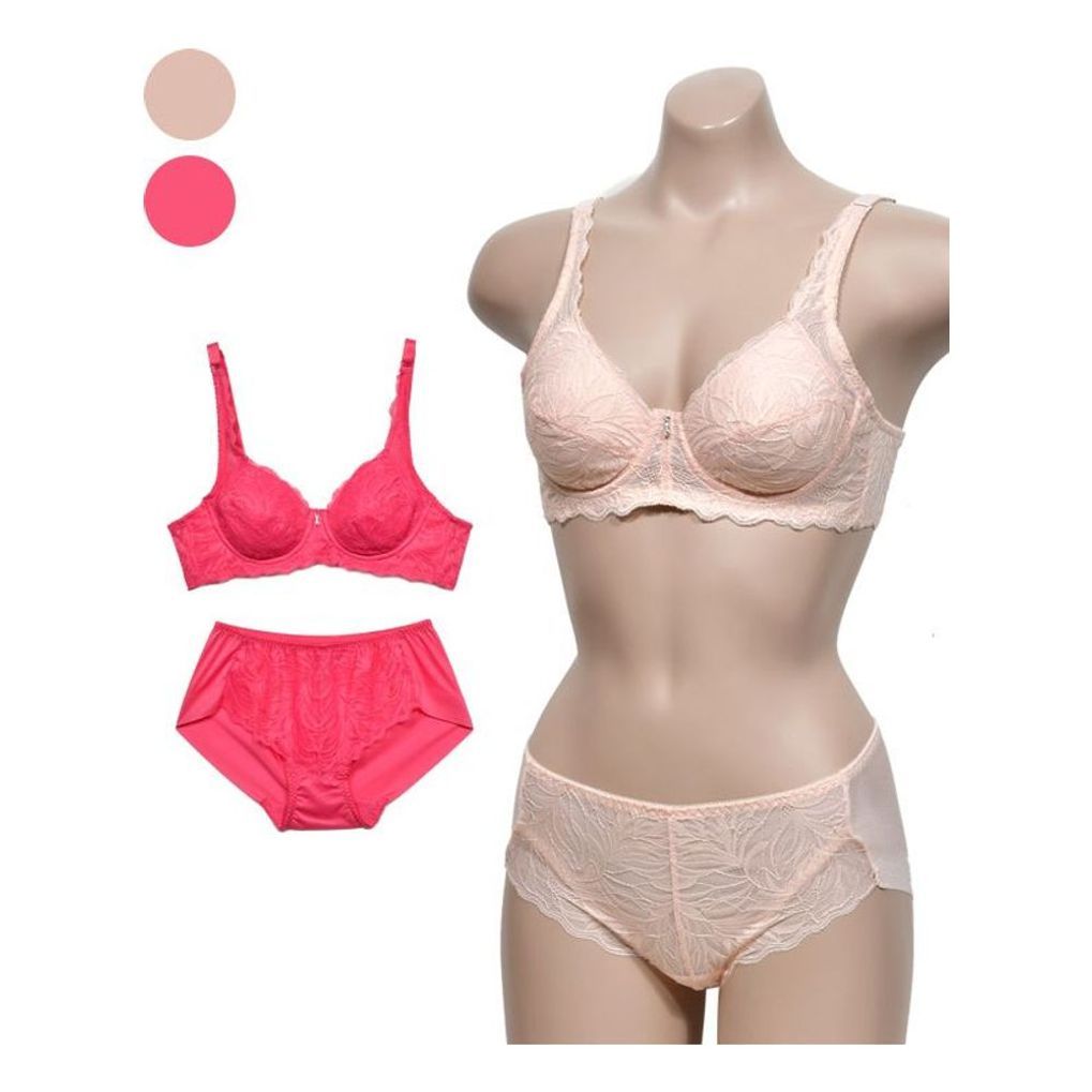 브라팬티세트 플라워 B컵 왕뽕브라 브라 뽕브라