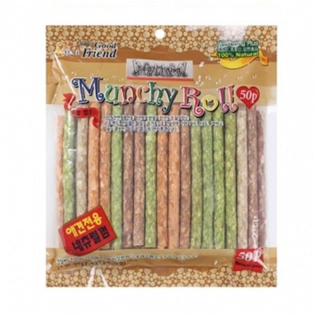 강아지 개껌 껌 일상 칼라먼치 50P 3개 강아지간식 애