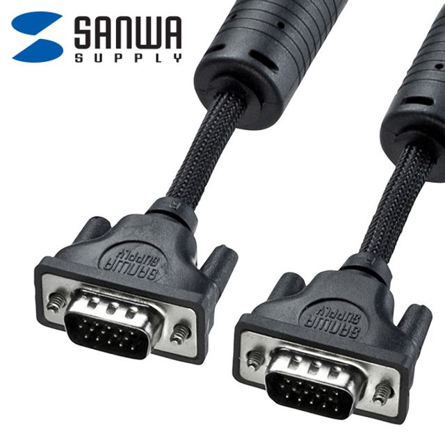 SANWA 나일론메쉬 고급형 VGA 모니터 케이블 3M