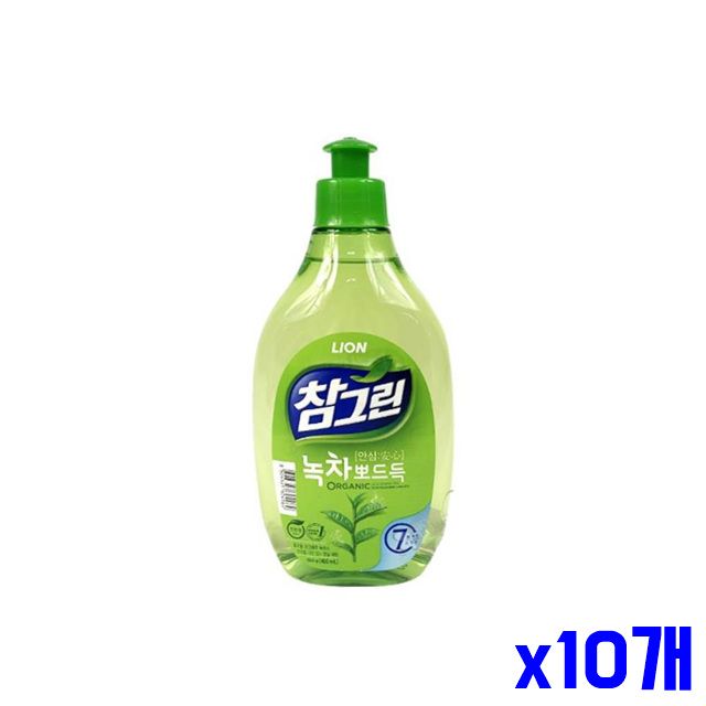주방세제 480ml x10개 녹차 성분 주방생필품 본품