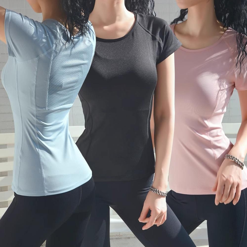 여성 반팔 요가복 필라테스복 필라테스옷 상의