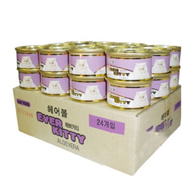 고양이간식 에버키티 헤어볼 캔 85g X 24EA