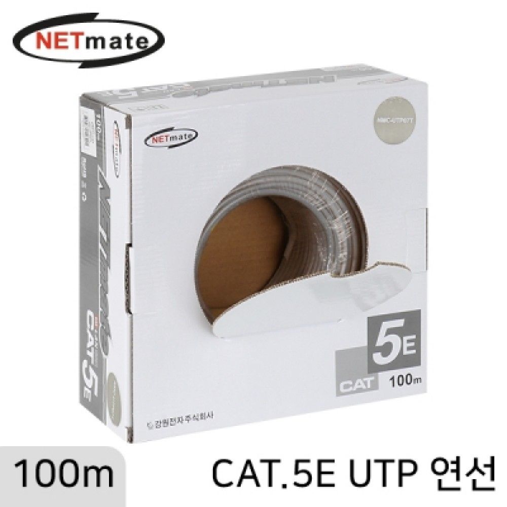 넷메이트 NMCJSUTP08T CAT.5E UTP 케이블 100m 연선JS