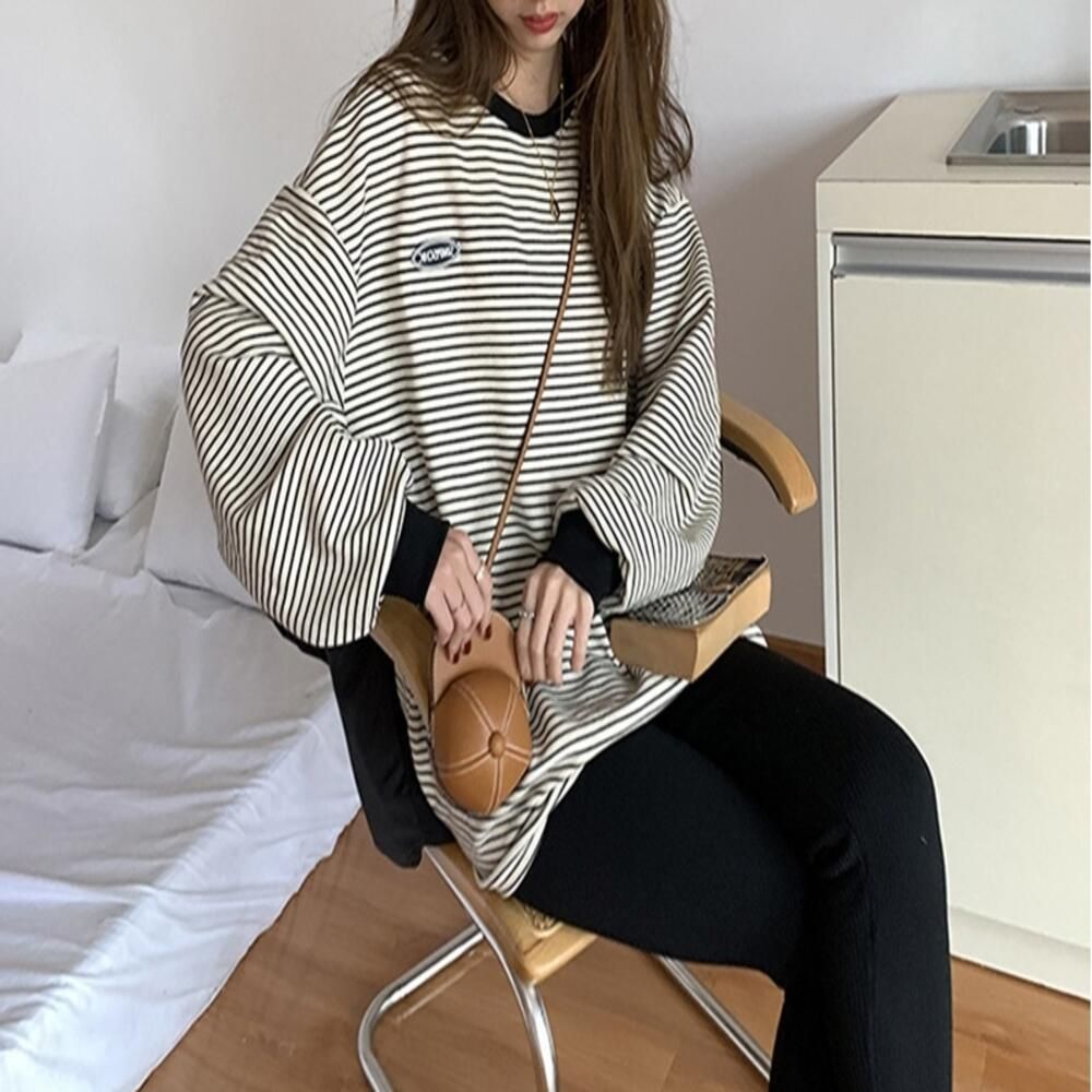 모달 여성 티셔츠 레이어드 오버핏 롱슬리브 봄