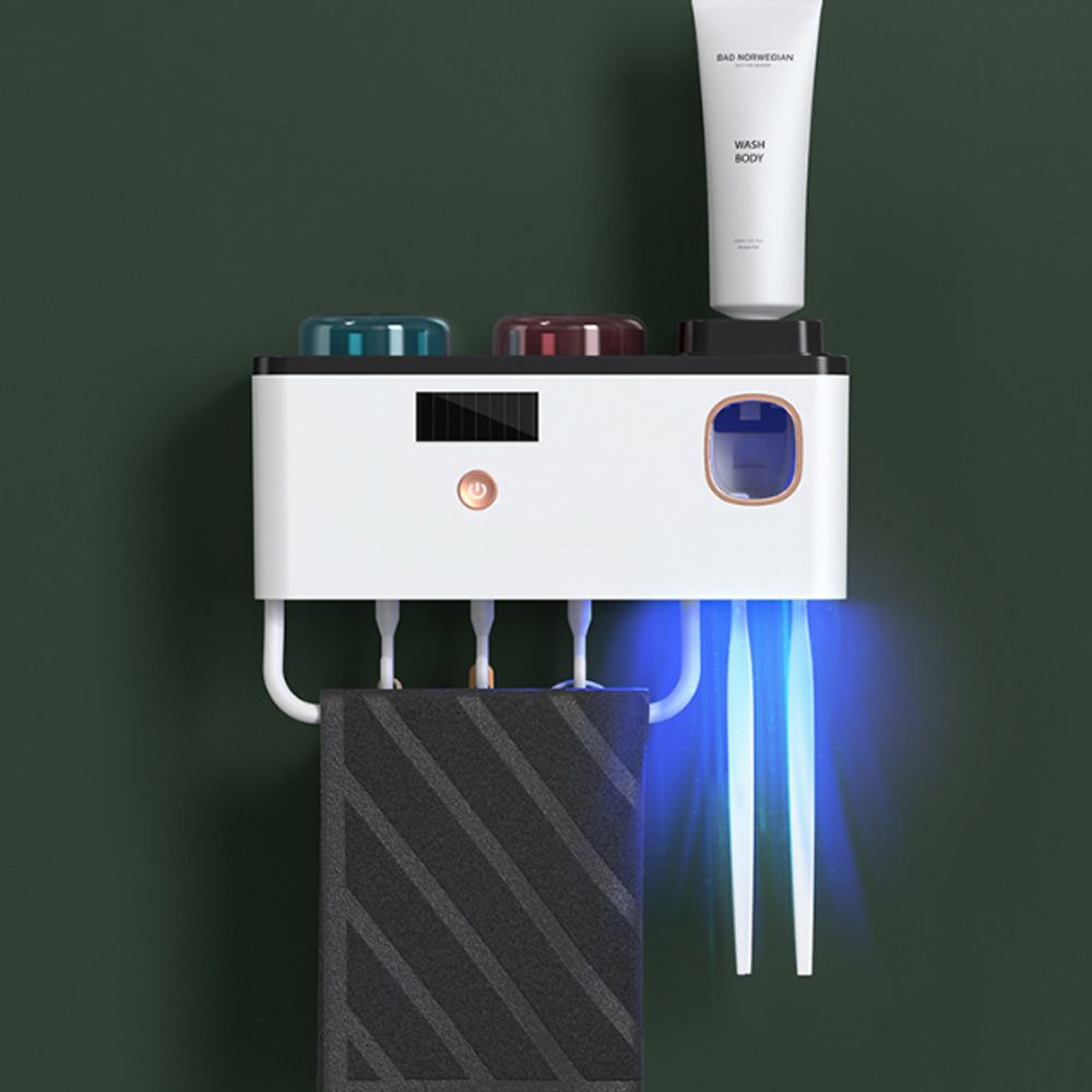 올인원 무선 세트 태양광충전 양치컵 칫솔살균기 UVC