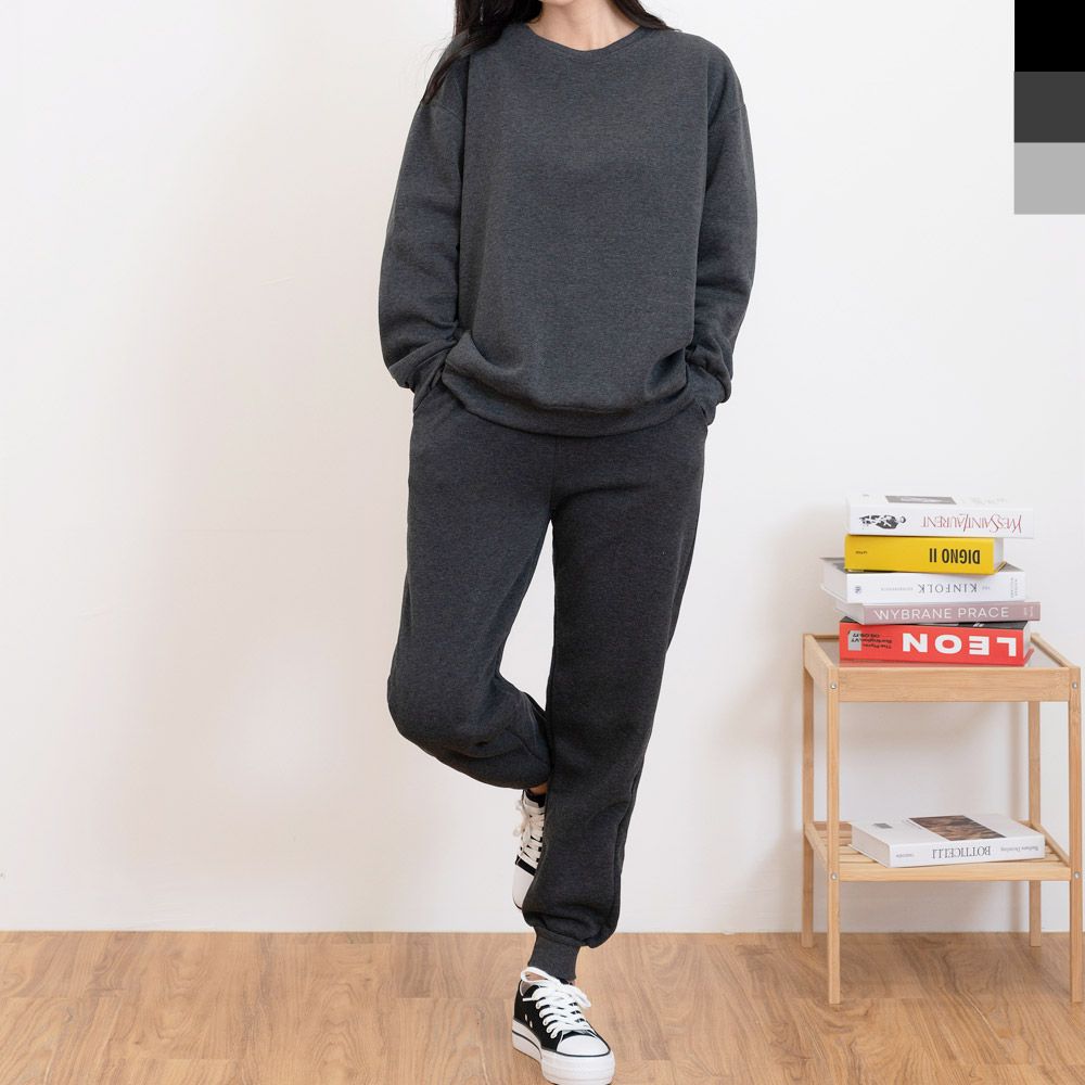 맨투맨 하의 여자 기모맨투맨 티셔츠 여성 D9