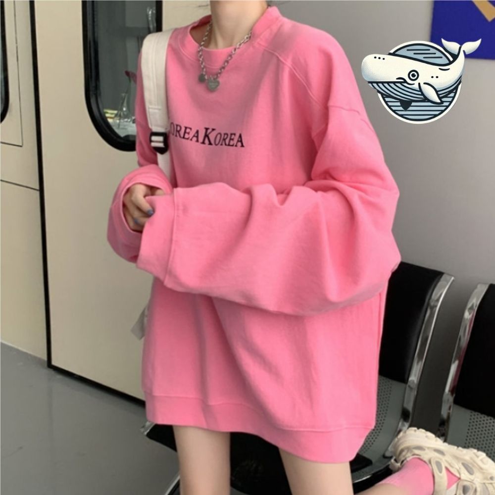 여성 기모 맨투맨 루즈핏 긴팔티 따뜻한 레터링