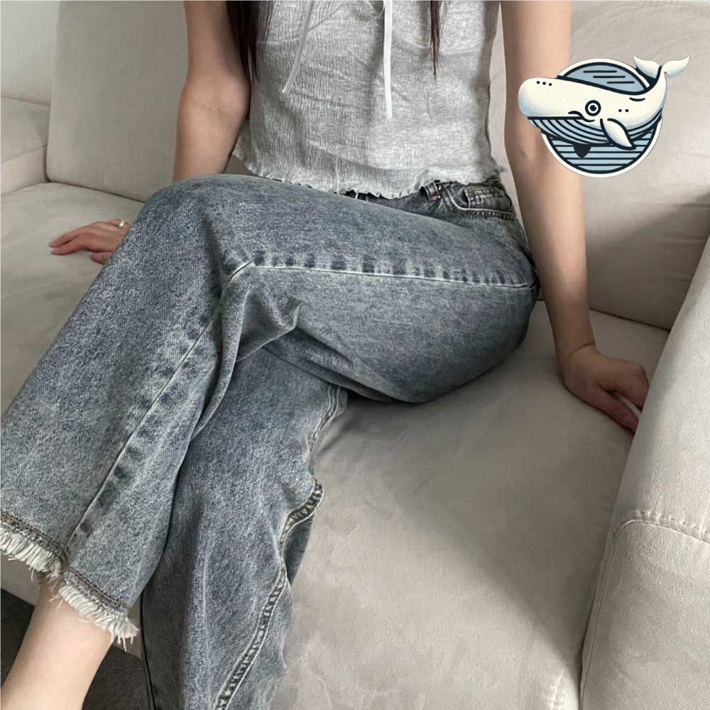 빈티지한 그레이 스트레이트핏 데님팬츠 대학생