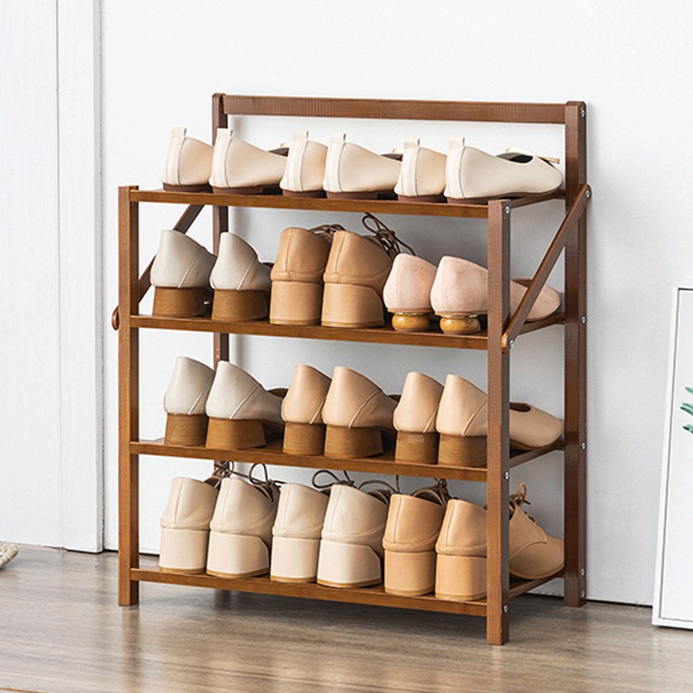 접이식 신발장 4단 50cm 대나무 우드