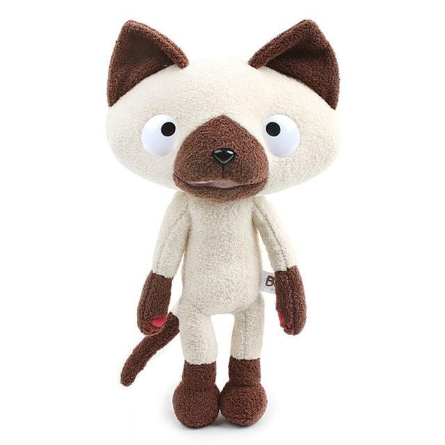 보토스 봉제인형 보리 32cm 고양이 동물인형 브라운