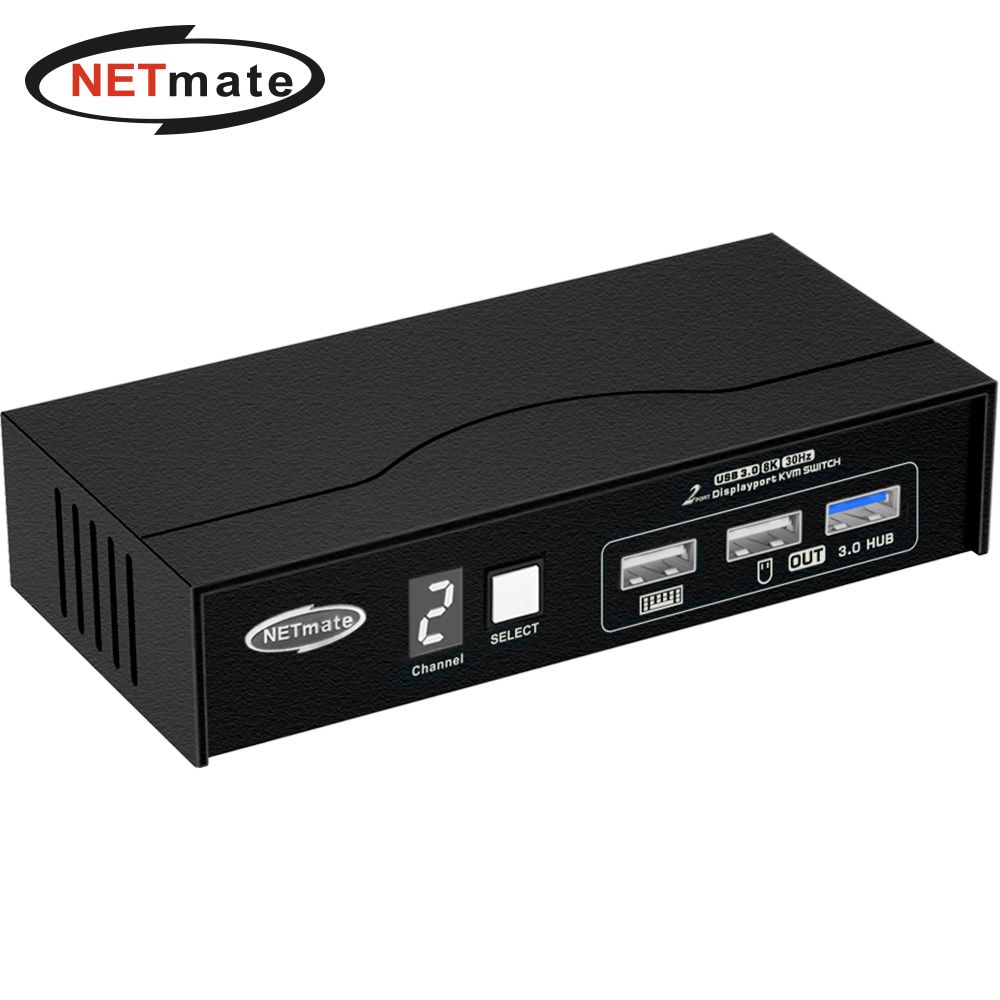 8K 지원 Displayport KVM 2대1 스위치(USB)