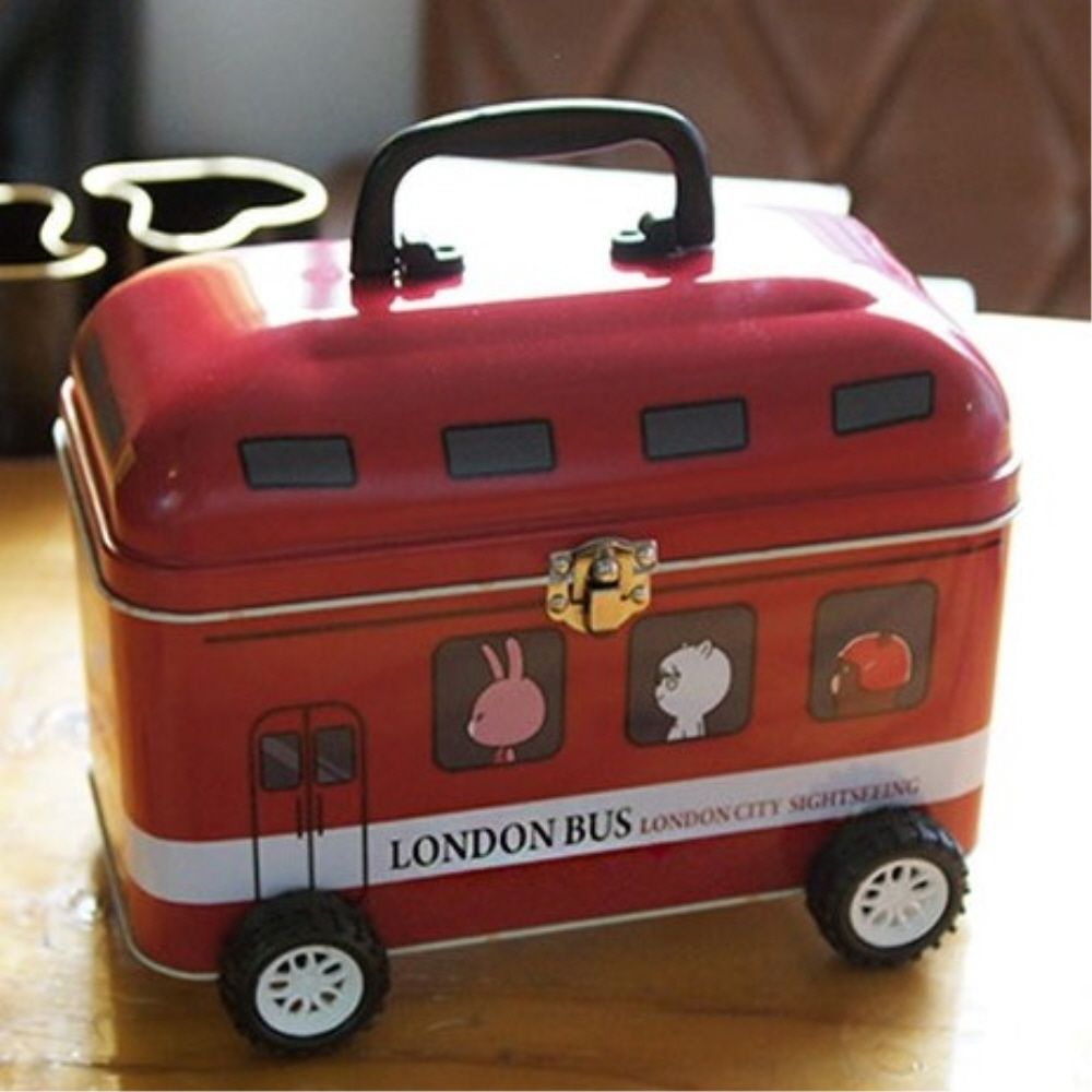 런던버스 귀여운 디자인 구급 약보관통 상자 레드색상