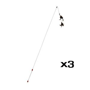 아이티알,NE 살랑살랑 더블 깃털 롱낚시대 X3개 사냥놀이 장난감