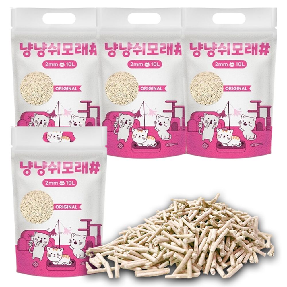 고양이 모래 두부 오리지널 10L 4P 작은 입자 화장실
