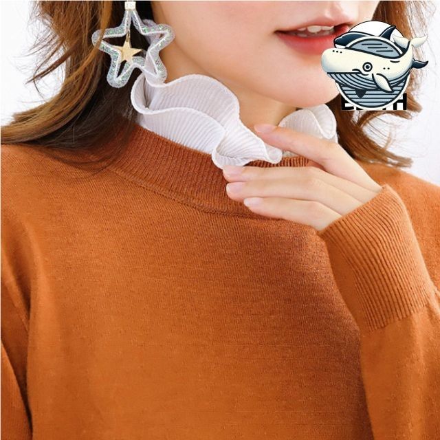패셔너블 프릴 넥워머 가벼운 레이어드 포근한