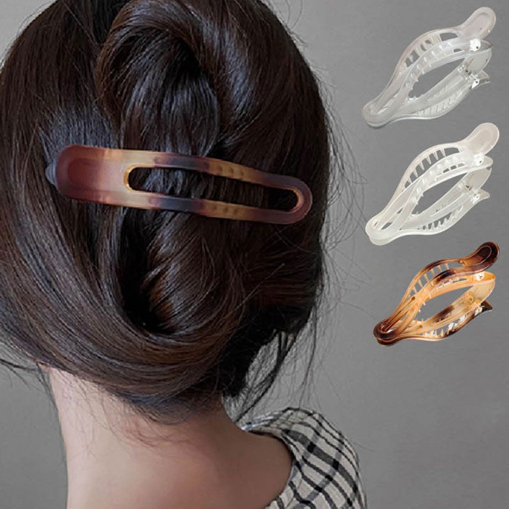 반투명 컬러 헤어 집게핀 X5개 올림머리 헤어클립