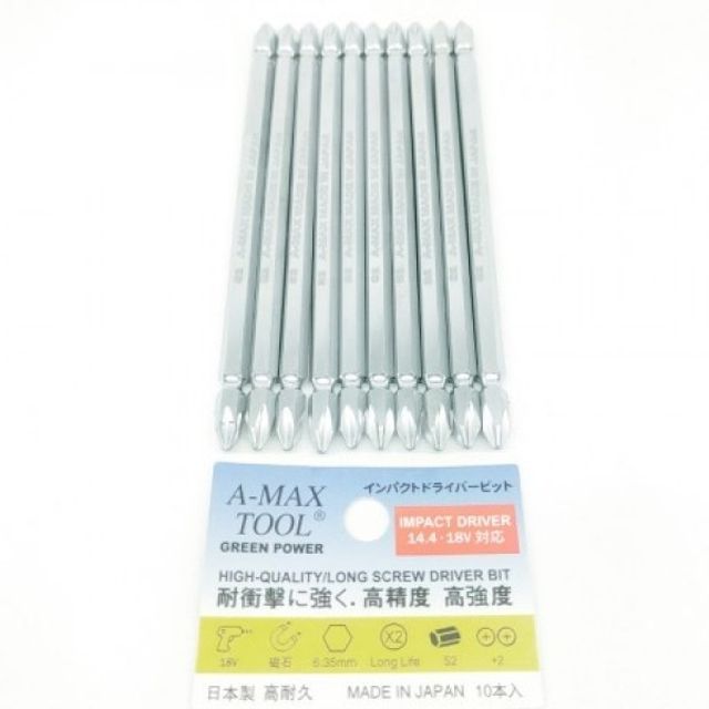 임팩 일제 스크류드라이버 200MMx10PCS 1세트 S2강철