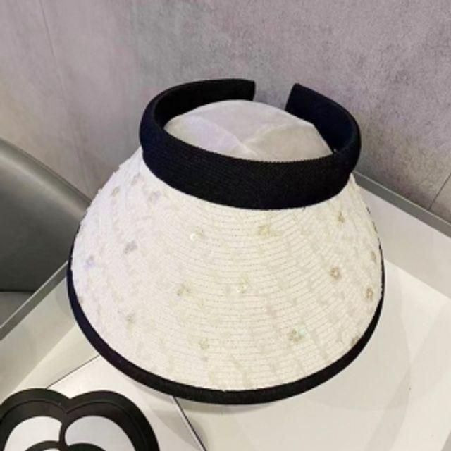 여름모자 스팽글 햇빛가림 썬캡 화이트