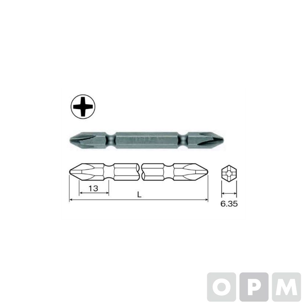 드라이버비트/(+)2x6.35x300mm(+) 10EA