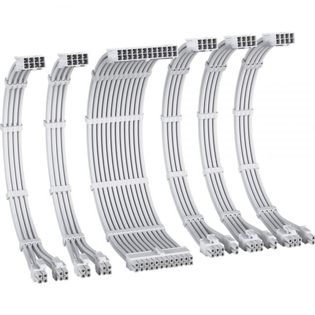 PSU 연장 16AWG 슬리빙 케이블 세트 올화이트 6종