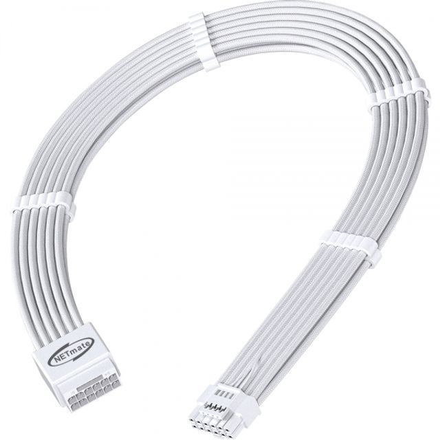 PCI-E 5.0 12VHPWR 연장 슬리빙 케이블 세트 올화이트