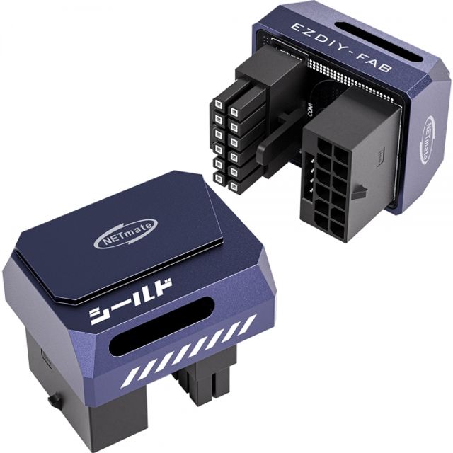 12V-2x6 변환 어댑터 알루미늄 퍼플 STD 180도 EZDIY