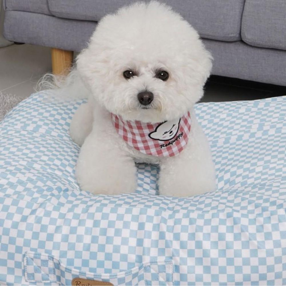 퍼피 강아지 펫용품 애완 (파스텔블루) 쿠션 두부 매